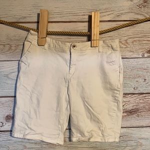 14 White denim Bermuda shorts.  Liz Claiborne..